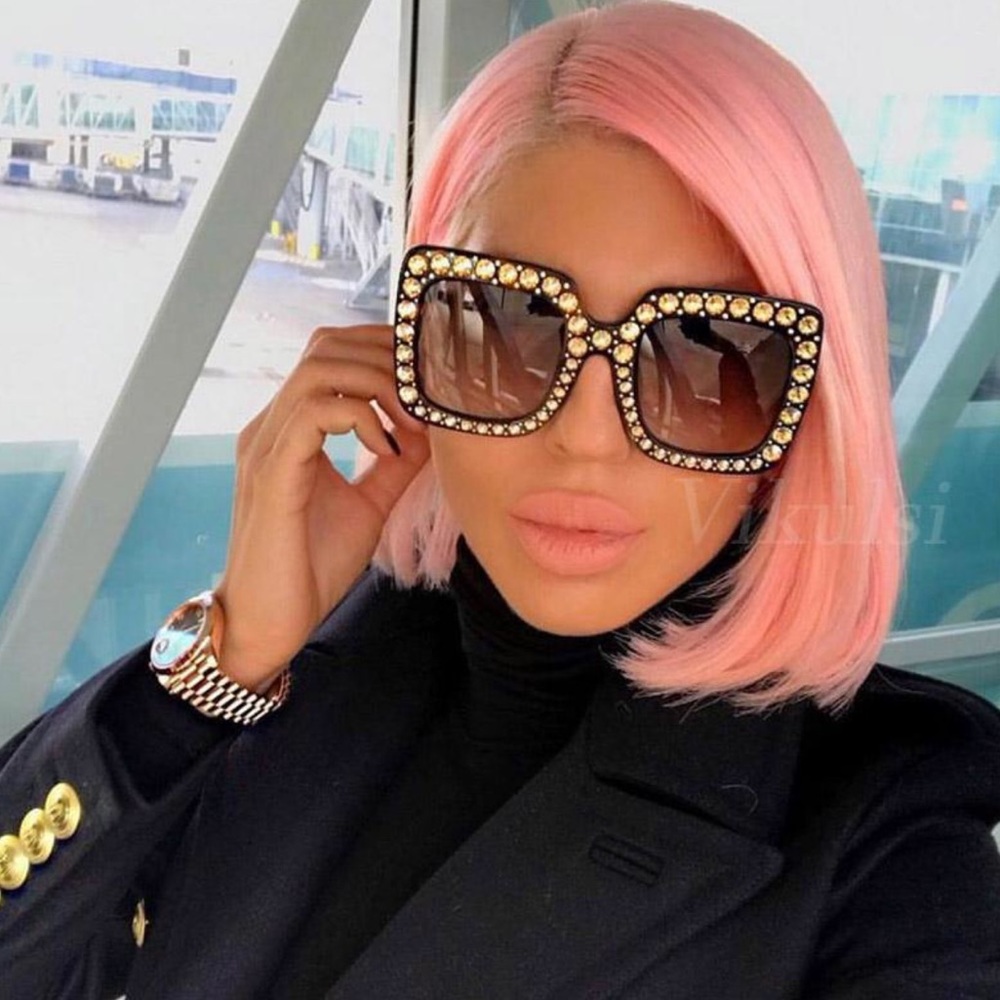 Oversized Crystal Square Sunglasses 🕶